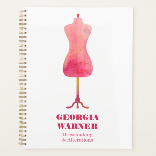 Dressmaker Seamstress Kleding Mannequin Pl. Planner (Voorkant)