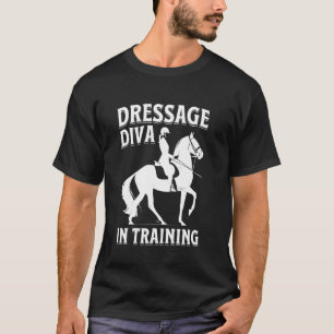 Dressuur diva in training paardrijden t-shirt