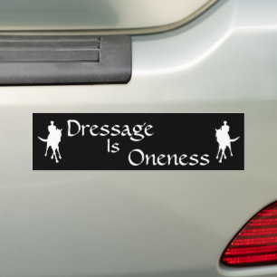 Dressuur is eenheid paard en ruiter bumpersticker