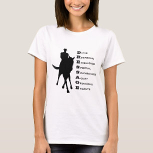 Dressuur is paard silhouet licht t-shirt