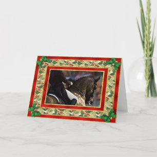 Dressuur Paard Blank Kerst Kaart