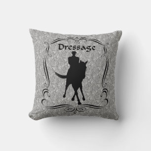 Dressuur Paard Rider Silhouet Kussen