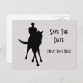 Dressuur Paard Sla de datum Aankondigingskaart (Voorkant / Achterkant)
