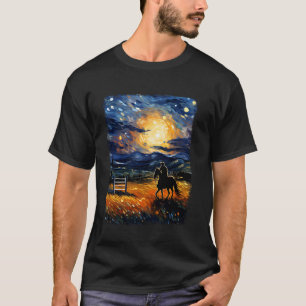 Dressuur Paardrijden Equestrian Sterrennacht Pijn T-shirt