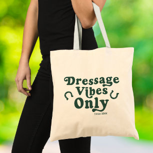 Dressuur Vibes Alleen Retro Paardensport Tote Bag