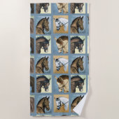 Dressuurpaarden Strandlaken (Voorkant)