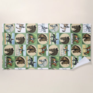 Dressuurpaarden strandlaken voor paardenliefhebber