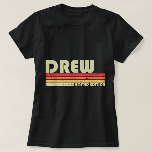 DREW Gift Name Personalized Funny Retro Bi T-shirt (Design voorkant)