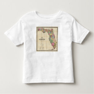 Drew's nieuwe kaart van de staat Florida Kinder Shirts