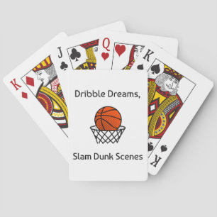 Dribbel Dromen, Slam Dunk Scènes Basketbal Pokerkaarten