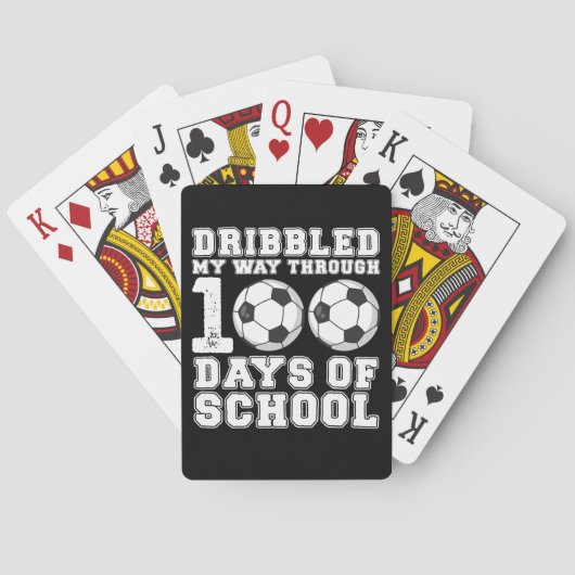 Dribbelde mijn weg door 100 dagen schoolvoetbal pokerkaarten (Achterkant)