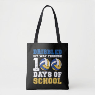 Dribbelde mijn weg door 100 dagen schoolvolleybal draagtas