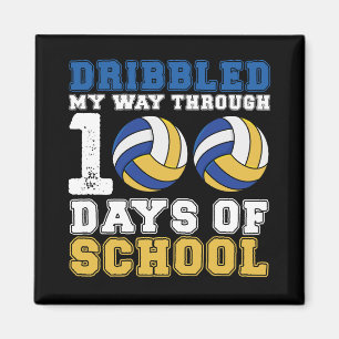 Dribbelde mijn weg door 100 dagen schoolvolleybal magneet