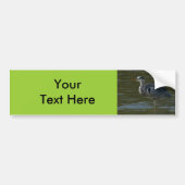 Dribbling Heron Bumpersticker (Voorkant)