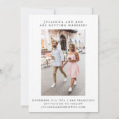 Drie 3 Foto minimalistisch script legant Wedding Save The Date (Achterkant)
