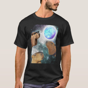 Drie 3-maankebaars Space Rodent Animal Parody T-shirt