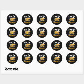 Drie 3jaar 3e verjaardag bouw jongen 3 jaar ol ronde sticker (Vel)