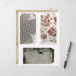 Drie 6 x 10-inch Junk Journal Shipping Labels