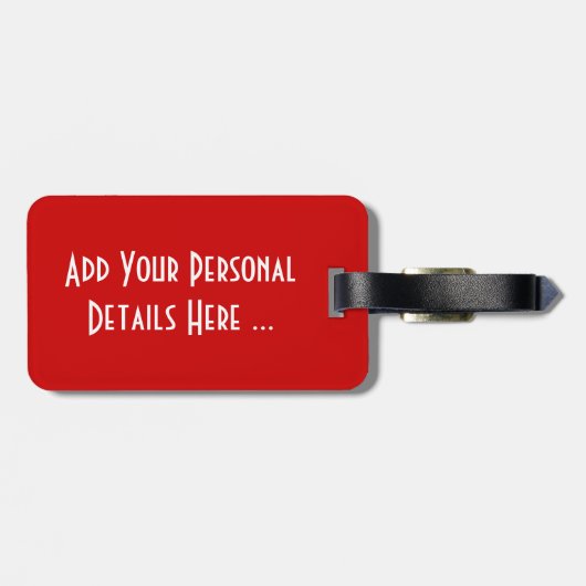 Drie aardbeien op witte cd ltcnm bagagelabel (Achterkant horizontaal)