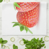 Drie aardbeien theedoek (Gevouwen)