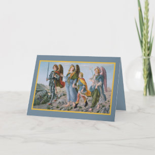 Drie aartsengelen en Tobias (M 017) Blanco Kaart