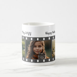 Drie Afbeelding Photo Roll Vaderdag Koffiemok