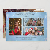 drie Afbeeldingen voor de vierde kerstfotokaart Aankondiging (Voorkant / Achterkant)