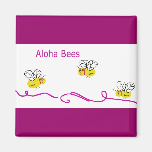 drie aloha-bijen magneet (Voorkant)