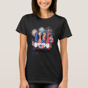 Drie Amerikaanse Gnomes Zuster op 4 juli Zuster Li T-shirt