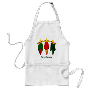 Drie amigo Friends Hot Peppers Apron Standaard Schort