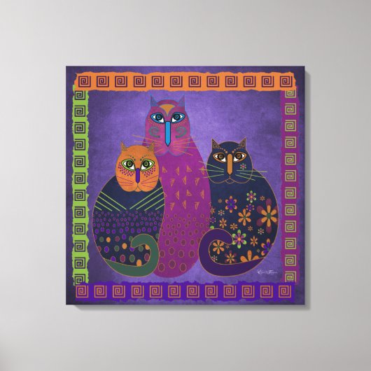 Drie Amigos Cats op Canvas Afdruk (Voorkant)