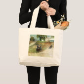 Drie Amish Buggies Grote Tote Bag (Voorkant (product))