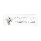 Drie Anemone en Cross religieus Christelijk ontwer Etiket (Voorkant)