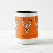 Drie Antlers Alpine Deer Head Mok (Midden)