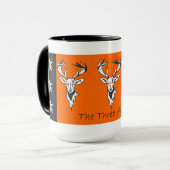 Drie Antlers Alpine Deer Head Mok (Voorkant links)