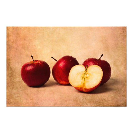 Drie appels en een half foto afdruk (Voorkant)