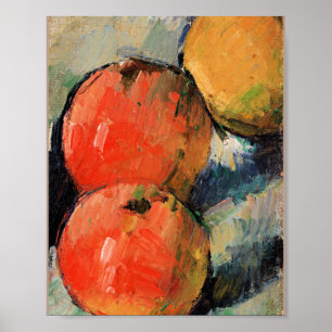 Drie appels, nog levenspilder van Paul Cezanne Poster