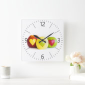 Drie appels vierkante klok (Huis)