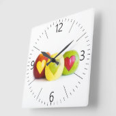 Drie appels vierkante klok (Hoek)