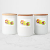 Drie appels voedselcontainer etiket (Flessen)