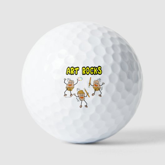 Drie Art Rocks Golfballen (Voorkant)