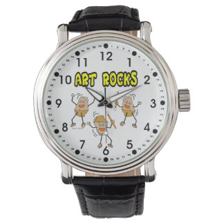 Drie Art Rocks Horloge