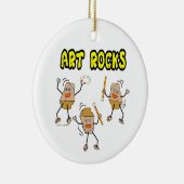 Drie Art Rocks Keramisch Ornament (Rechts)