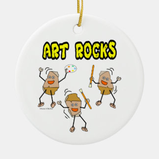 Drie Art Rocks Keramisch Ornament