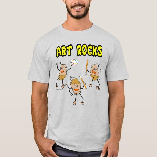 Drie Art Rocks T-Shirt (Voorkant)