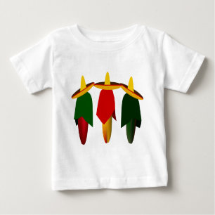 Drie Baby T-shirt van Amigo Hot Peppers