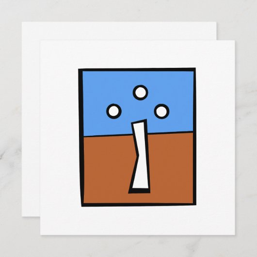 DRIE BAL KRUIS BEDANKKAART (Voorkant / Achterkant)