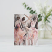 Drie Ballet Dansers Briefkaart (Staand voorkant)