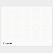 Drie bands groot vierkant - geel2 hart sticker (Vel)