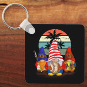 Drie Baseball Gnomen Softball Gnome Grappige Sport Sleutelhanger (Voorkant)